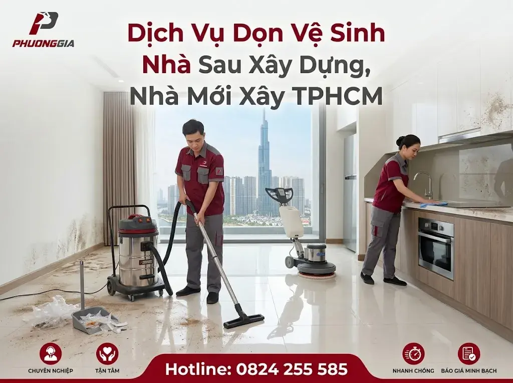 LÀM SẠCH CÔNG TRÌNH SAU XÂY DỰNG CHUYÊN NGHIỆP TỪNG NGÓC NGÁCH