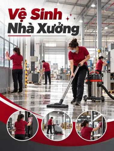 Vệ Sinh Nh&agrave; Xưởng Sau X&acirc;y Dựng