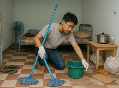 Dọn dẹp phòng trọ 