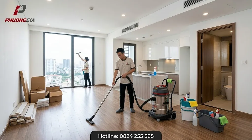 Tổng vệ sinh căn hộ chung cư trước khi vào ở hoặc bàn giao