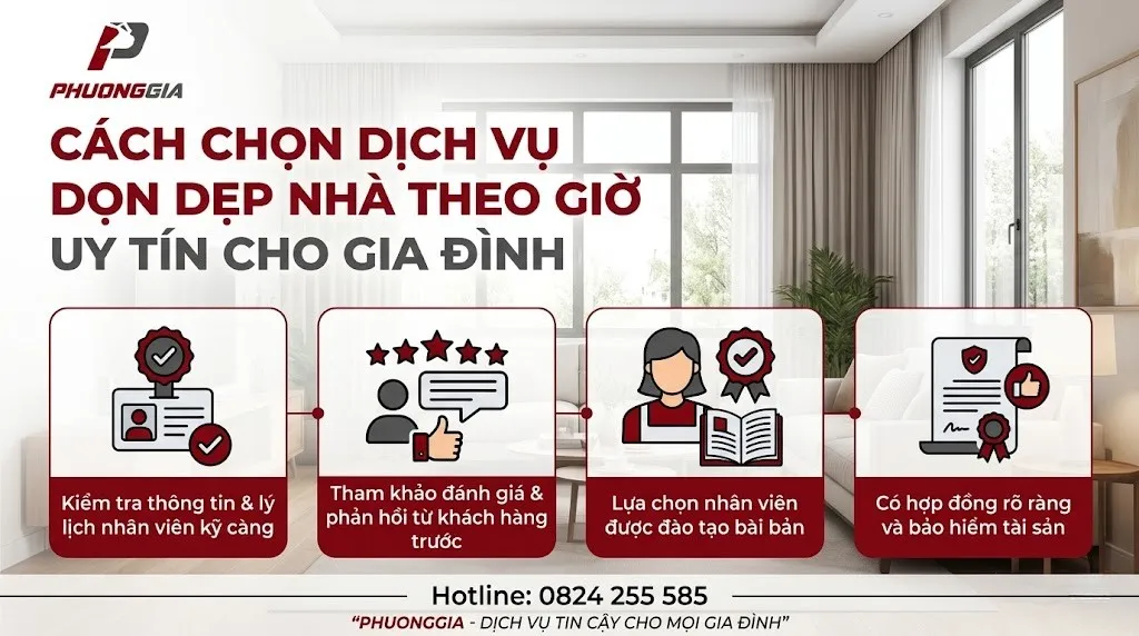 Cách chọn dịch vụ dọn dẹp nhà theo giờ uy tín cho gia đình