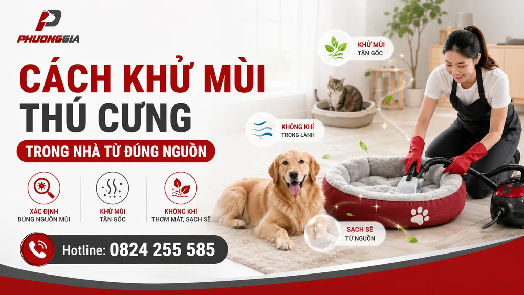 Cách khử mùi thú cưng trong nhà từ đúng nguồn