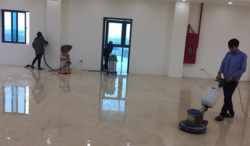 hình ảnh sau khi làm sạch công trình - bề mặt sạch bóng sẵn sàng bàn giao