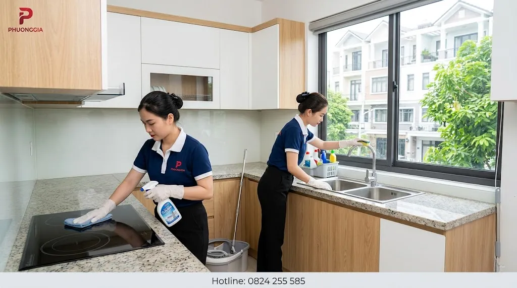 Tổng dọn nhà trước khi bàn giao cho thuê tại Gò Vấp