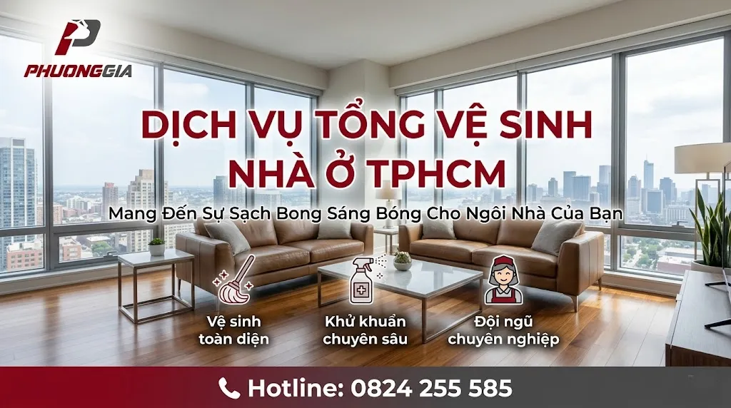 Dịch vụ tổng vệ sinh nhà ở TPHCM của Phương Gia Foundation