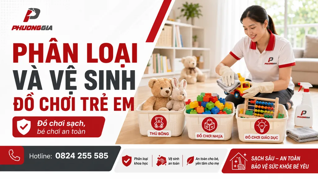 Phân loại và vệ sinh đồ chơi trẻ em