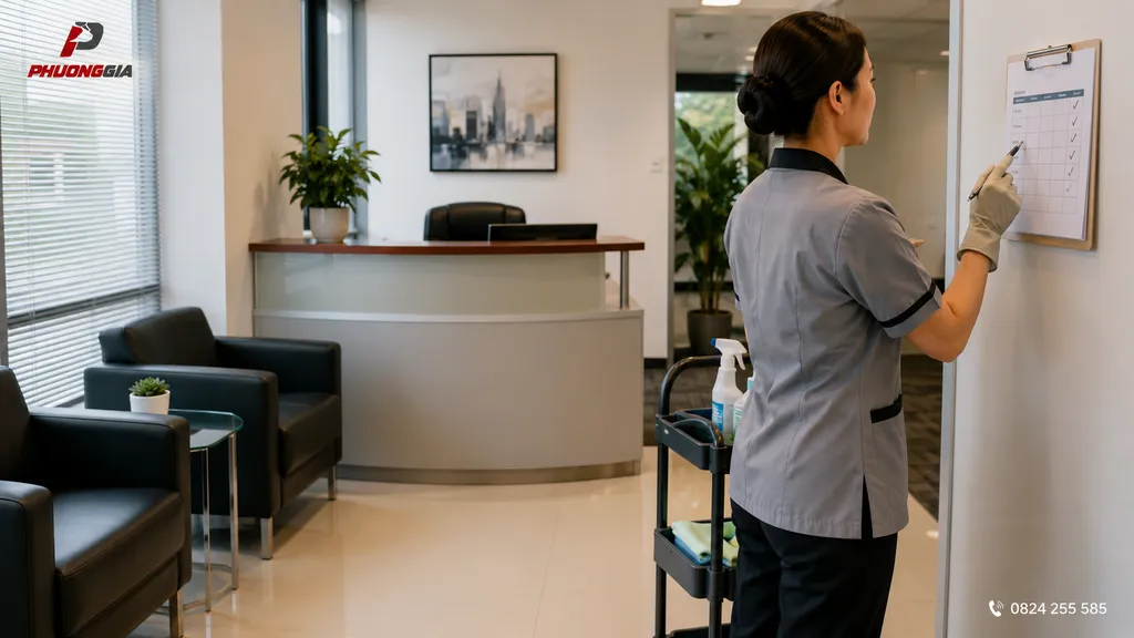 Lịch vệ sinh theo tuần cho văn phòng nhỏ có khách ra vào