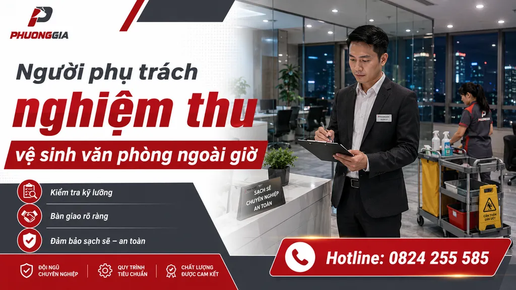 Người phụ trách nghiệm thu vệ sinh văn phòng ngoài giờ