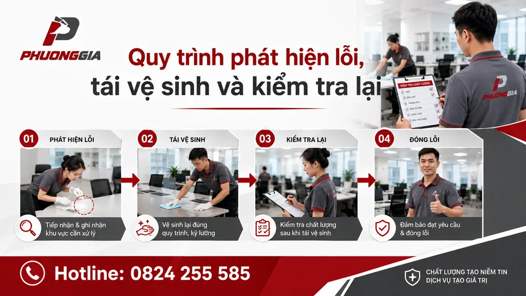 Quy trình phát hiện lỗi tái vệ sinh kiểm tra lại và đóng lỗi SLA