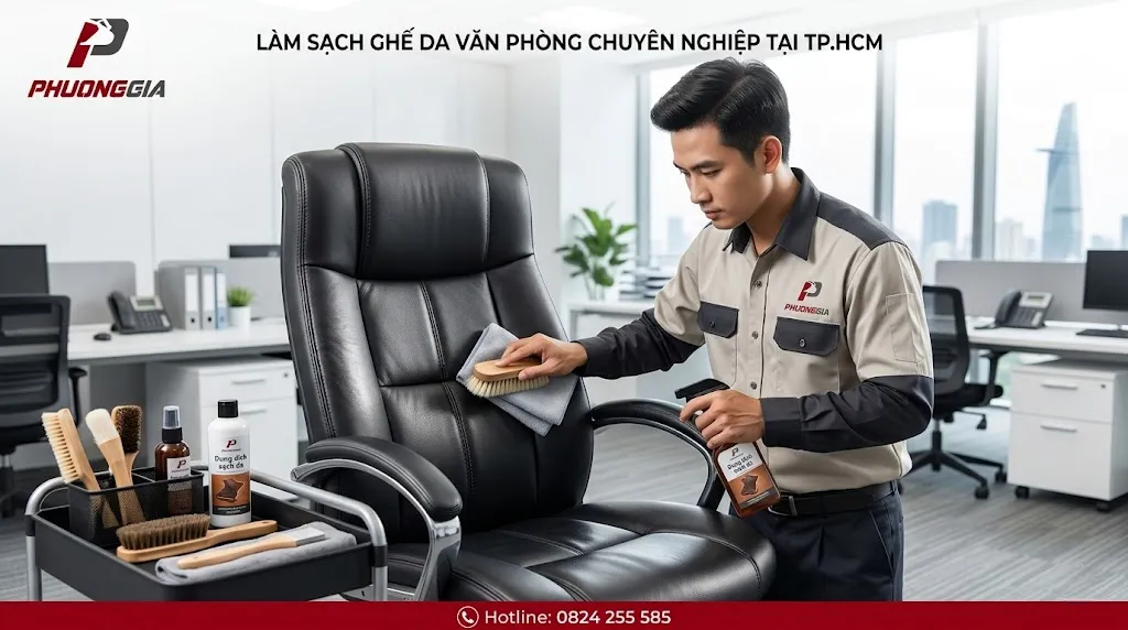 Làm sạch ghế da văn phòng đúng cách tại TPHCM