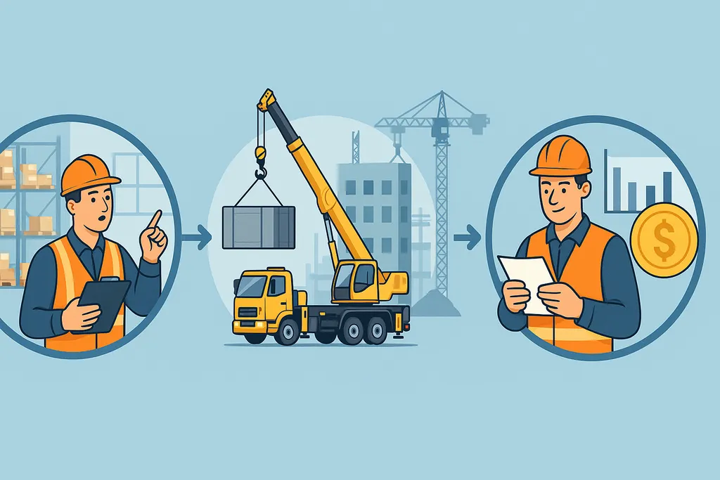 Quy trình thuê xe cẩu chuyên nghiệp từ khảo sát đến bàn giao