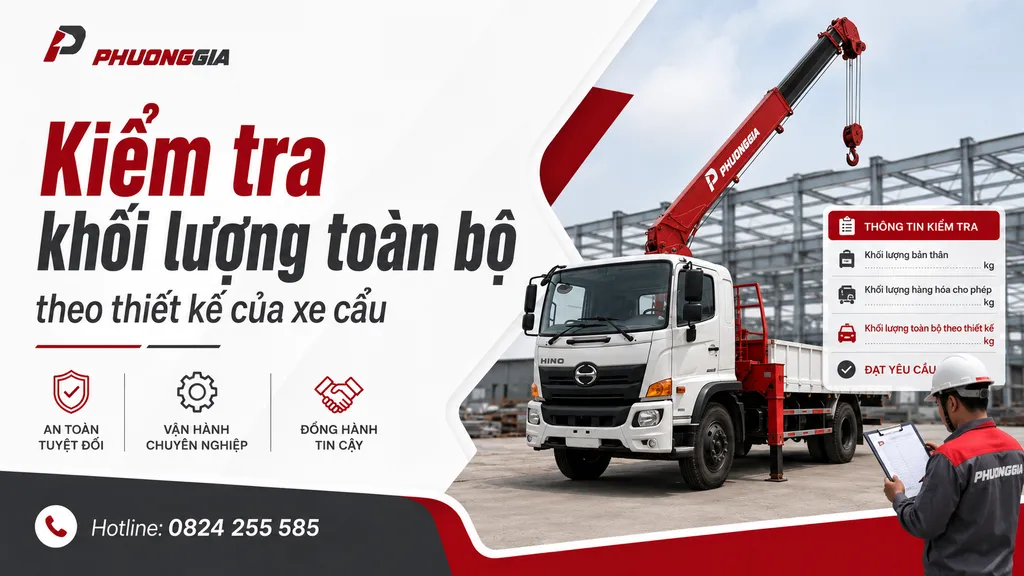Kiểm tra khối lượng toàn bộ theo thiết kế của xe cẩu