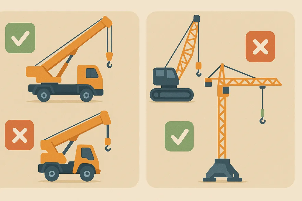 Ưu nhược điểm các dòng xe cẩu cho thuê phổ biến trong xây dựng và lắp máy