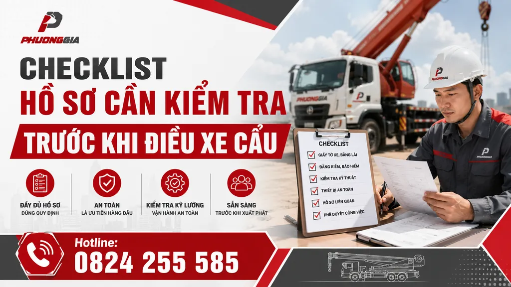 Checklist hồ sơ cần kiểm tra trước khi điều xe cẩu