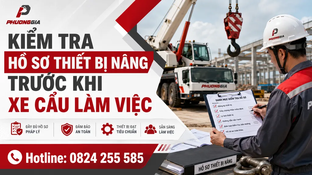Kiểm tra hồ sơ thiết bị nâng trước khi xe cẩu làm việc