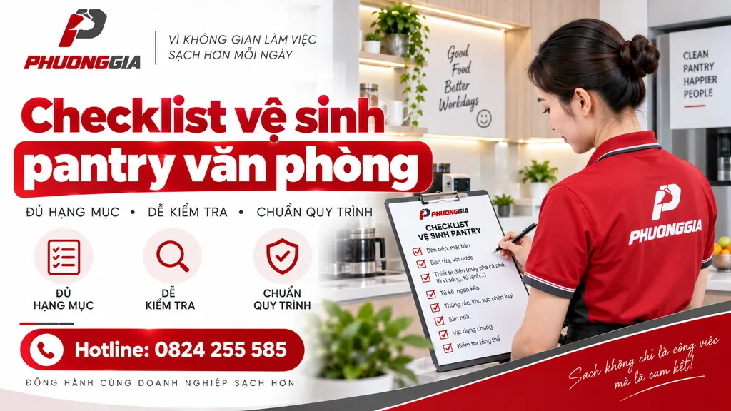 Checklist kiểm tra vệ sinh pantry văn phòng