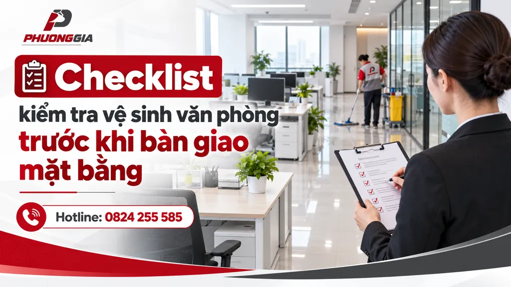 Checklist kiểm tra vệ sinh văn phòng trước khi bàn giao mặt bằng