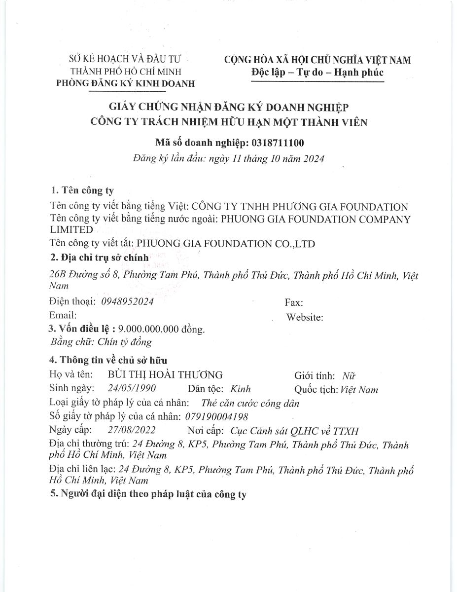 GPKD Phương Gia Foundation 001