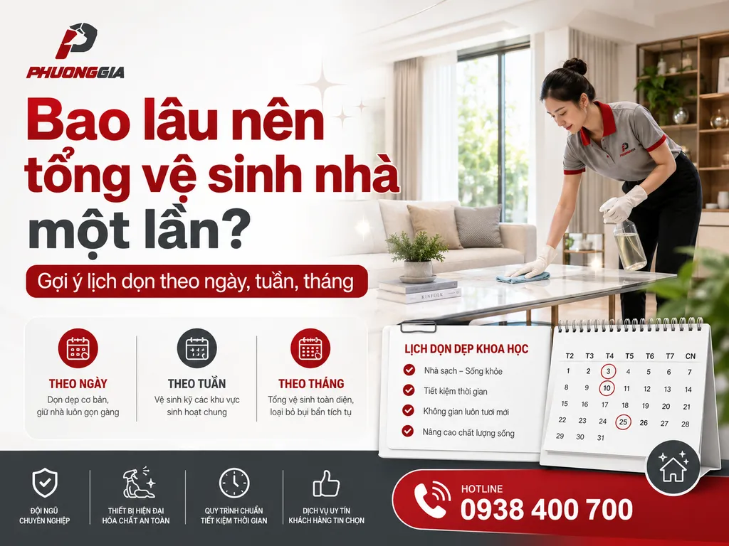 Bao lâu nên tổng vệ sinh nhà một lần