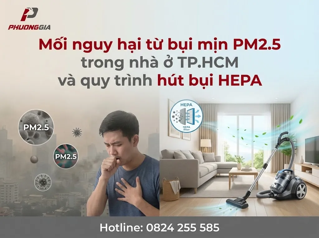 mối nguy hại từ bụi mịn PM2.5 trong nhà ở TP.HCM