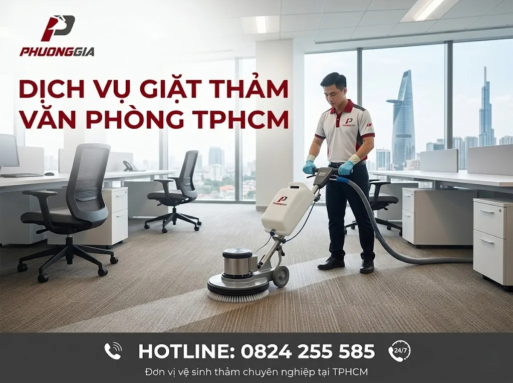 Dịch vụ giặt thảm văn phòng tphcm