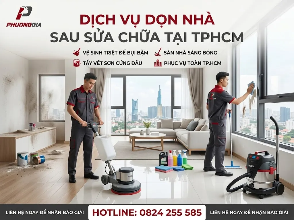 Dịch vụ dọn nhà sau sửa chữa