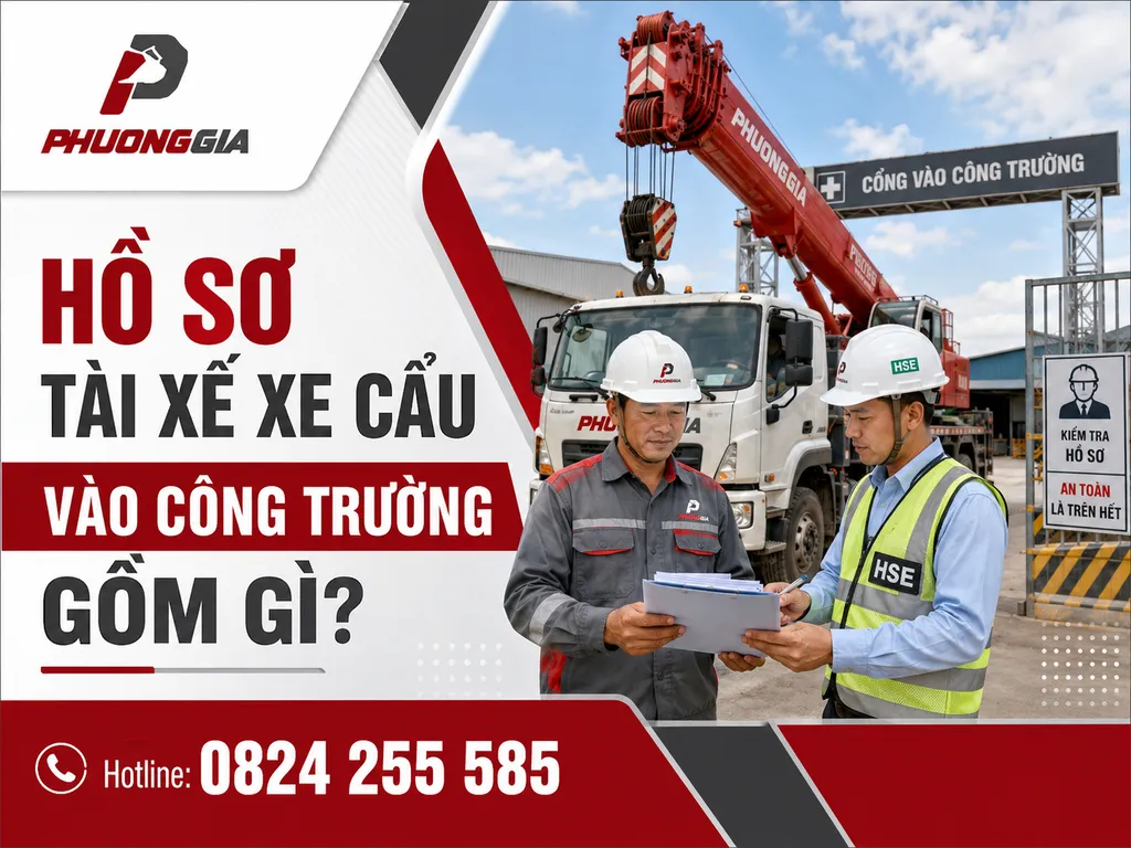 Hồ sơ tài xế xe cẩu vào công trường gồm gì?