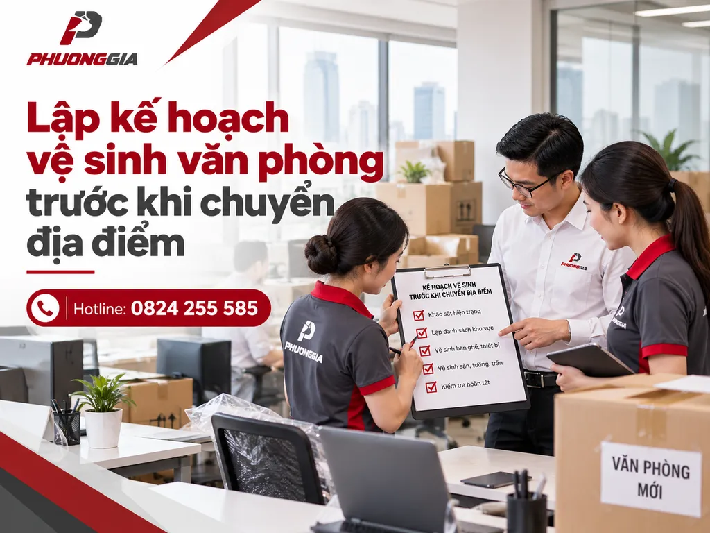 Lập kế hoạch vệ sinh văn phòng trước khi chuyển địa điểm