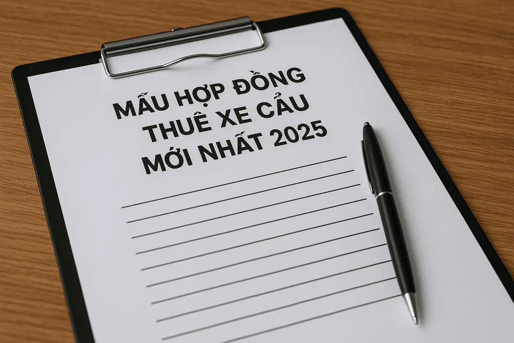 Mẫu hợp đồng thuê xe cẩu