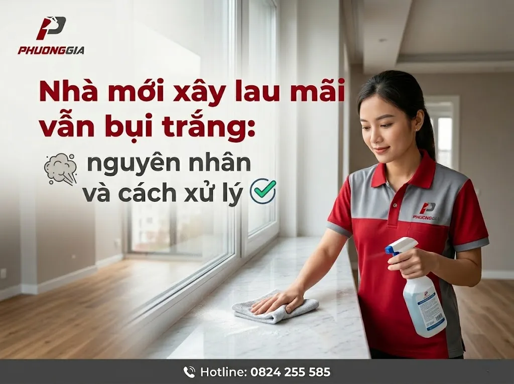 Nhà mới xây lau mãi vẫn bụi trắng trên sàn gạch sau hoàn thiện