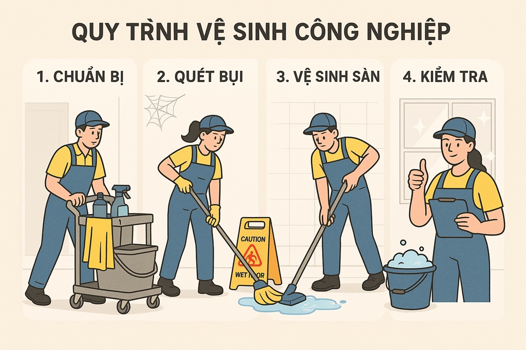 quy trình vệ sinh công nghiệp
