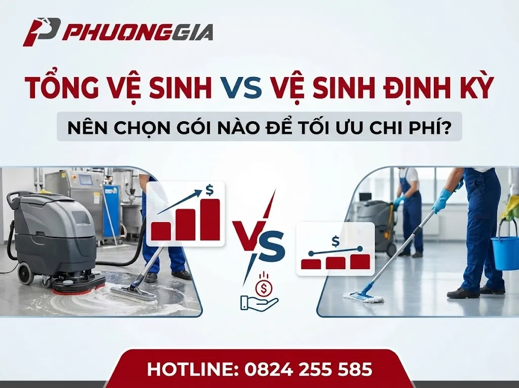 Bảng so sánh tổng vệ sinh và vệ sinh định kỳ theo tiêu chí